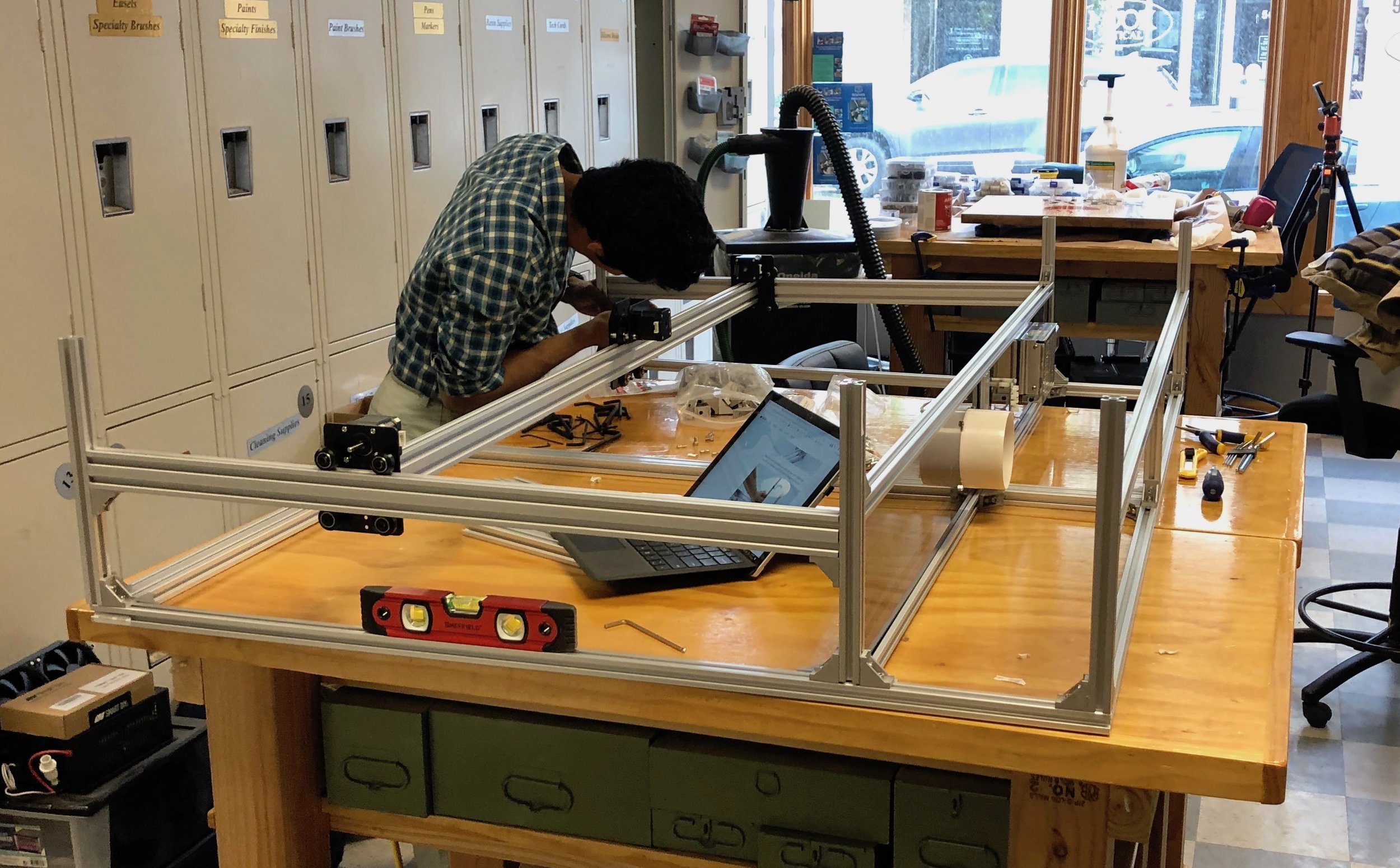 Building the frame.